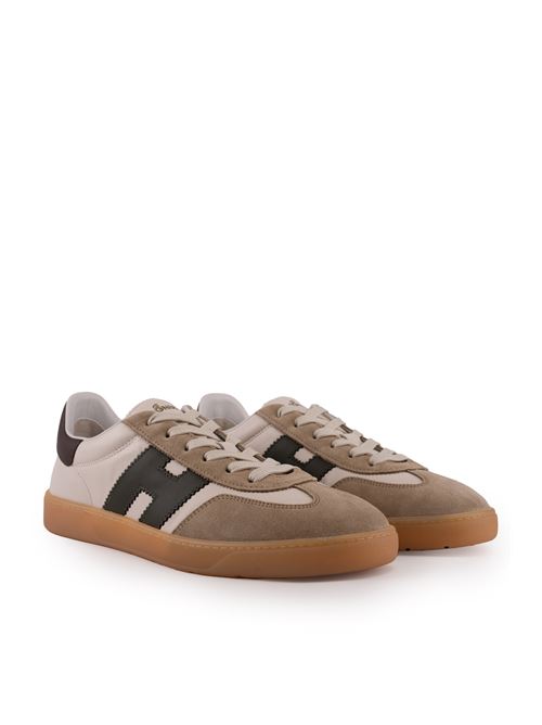 Sneaker Cool in pelle e suede Avorio Beige Marrone HOGAN | HXM6470FB60 QDA739M